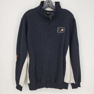 Top of the World Philadelphia Flyers NHL Quarter Zip Pullover Sweatshirt M Mens